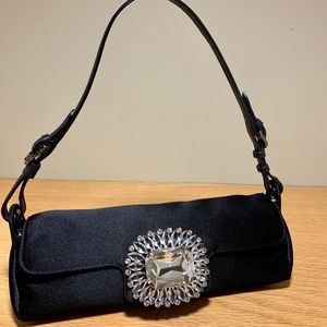 Jimmy Choo black evening purse... 3”x9.5”x2”